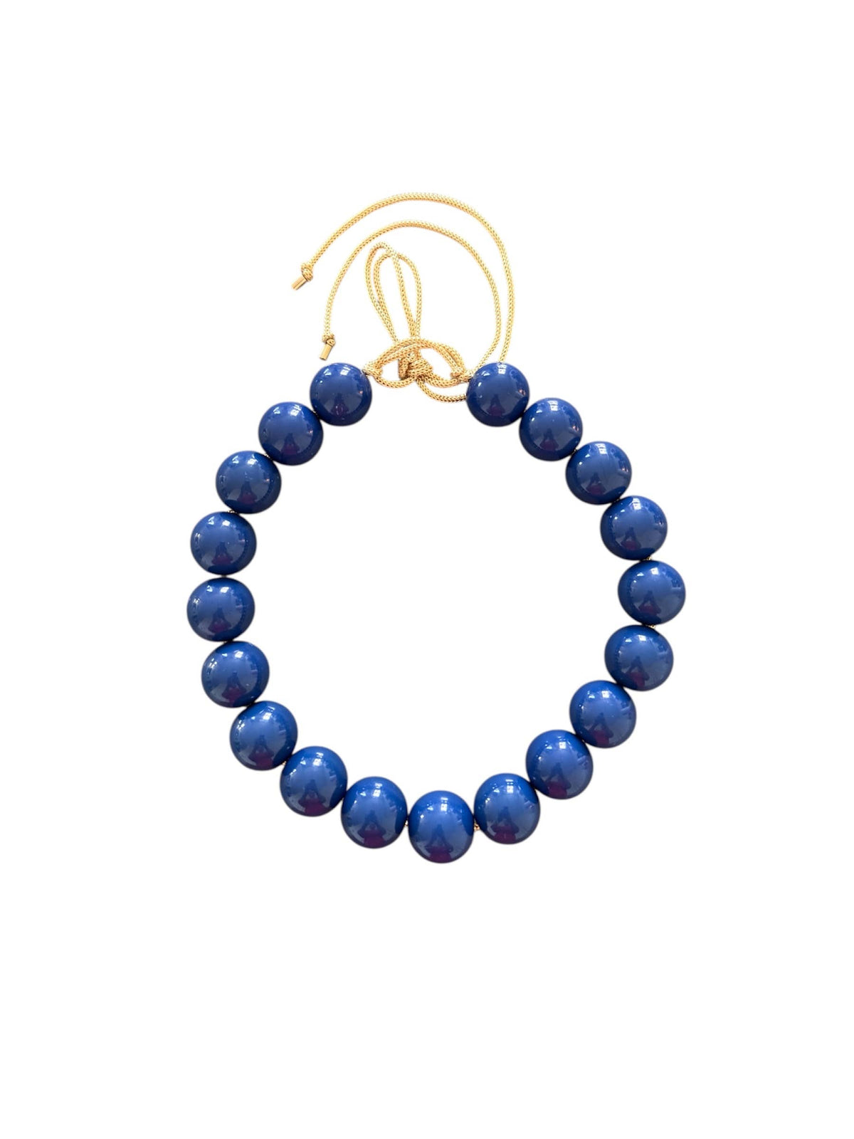 Chunky Beaded Necklace - Blueberry