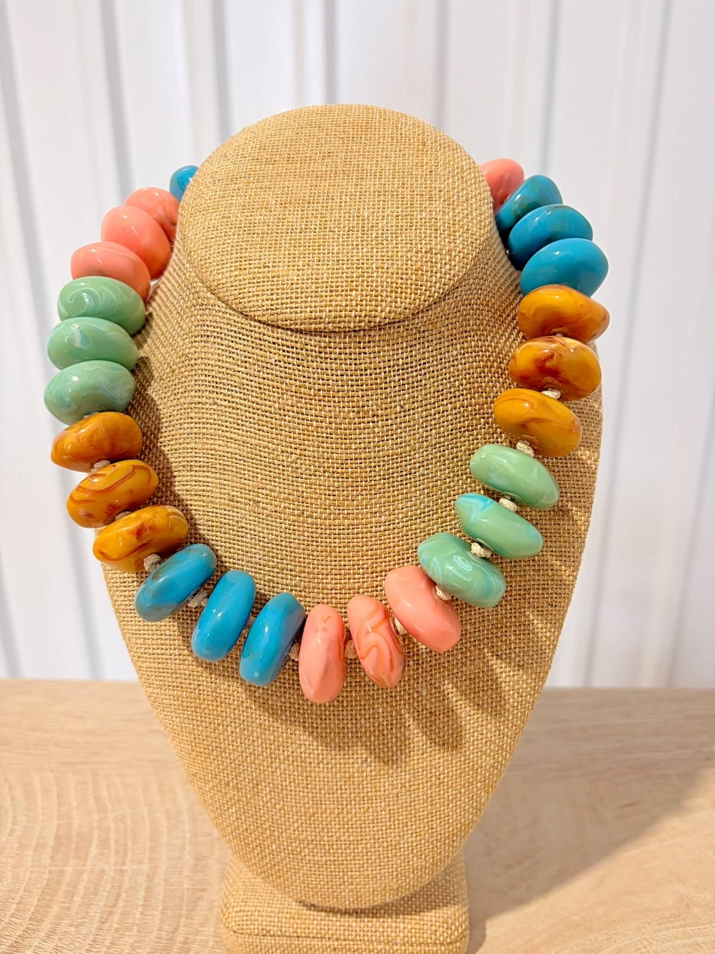 Chunky Rondelle Necklace – Multicolor Mix