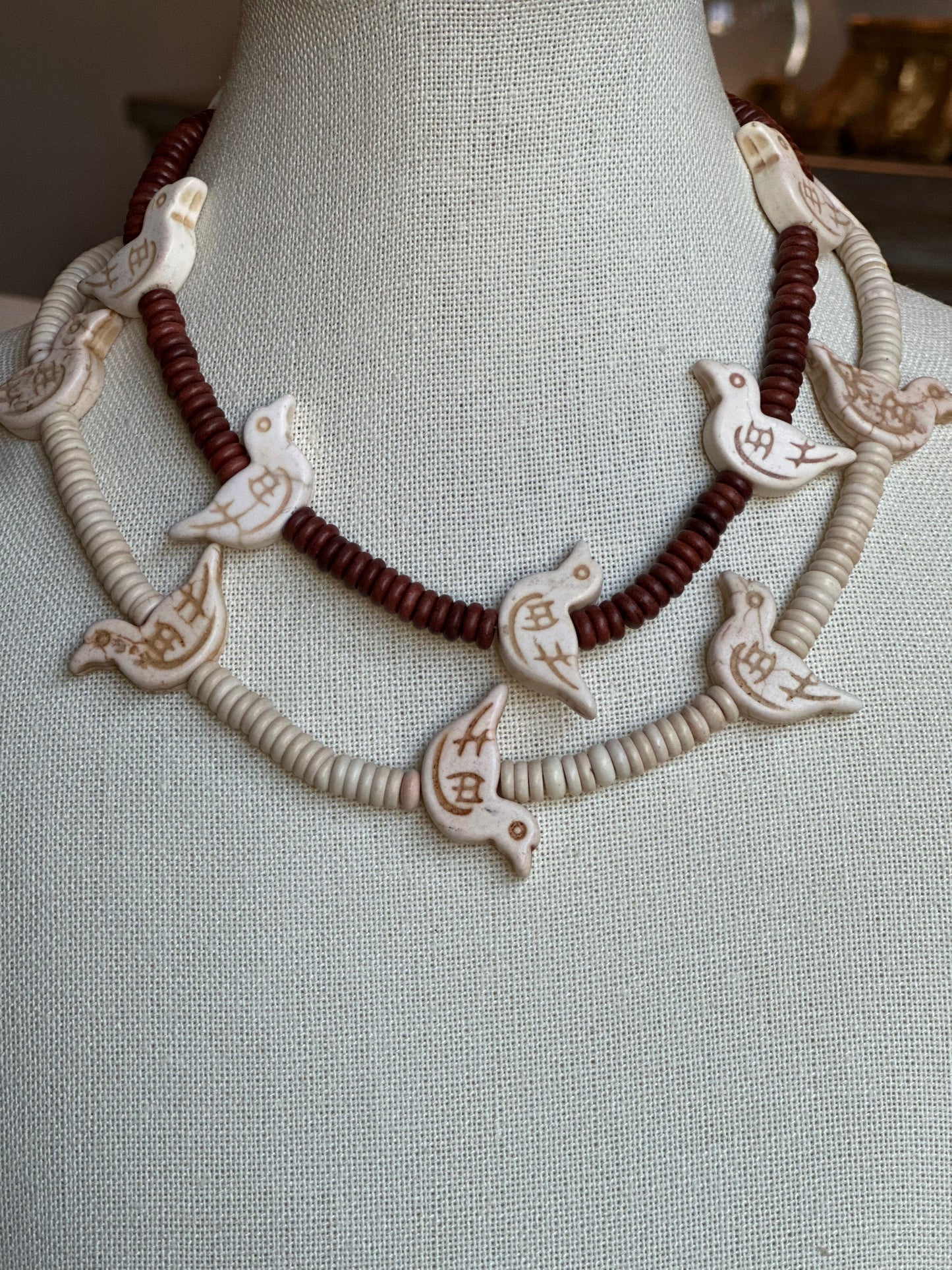 Brown Songbird Necklace