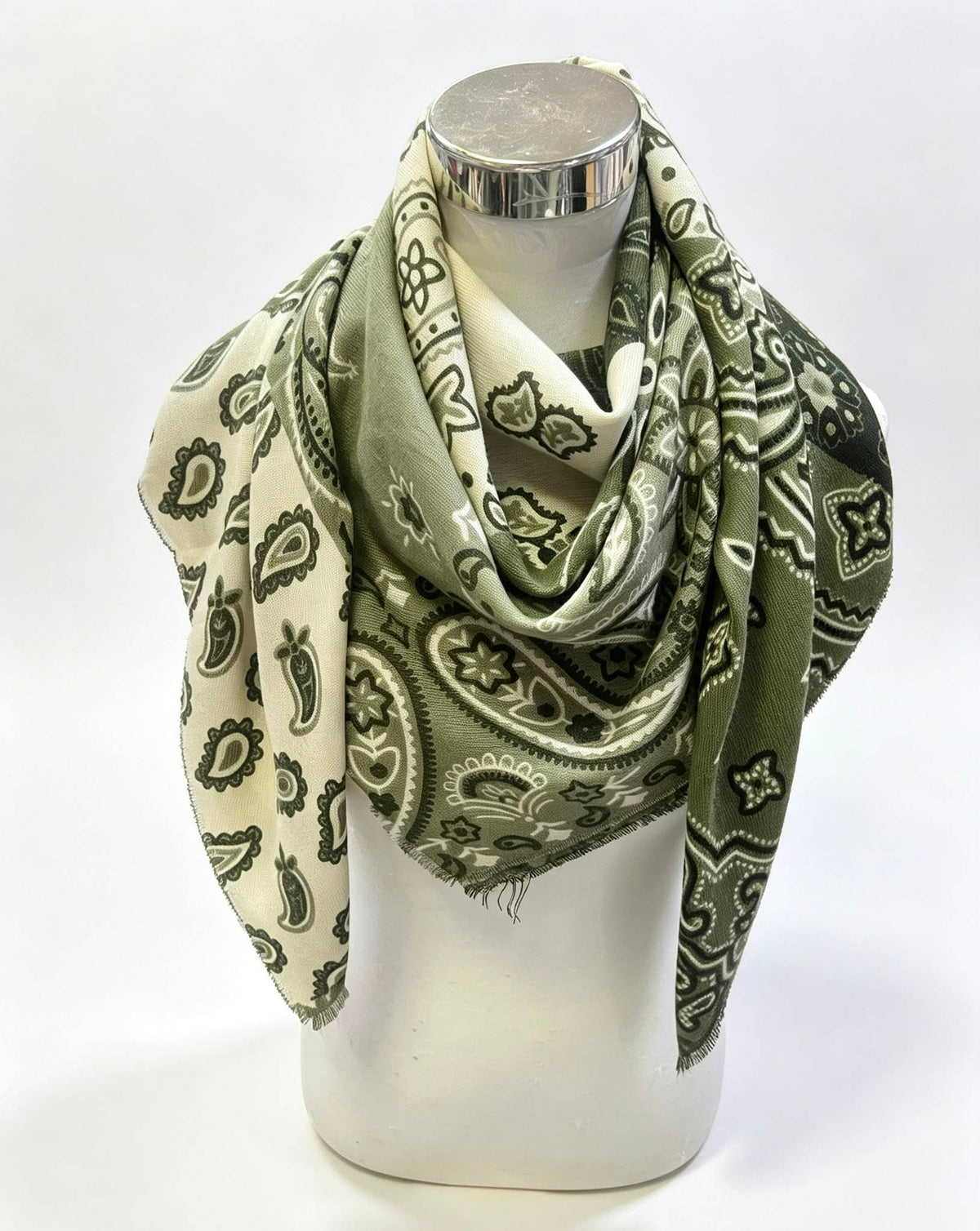 Two Tone Bandana Scarf: Green