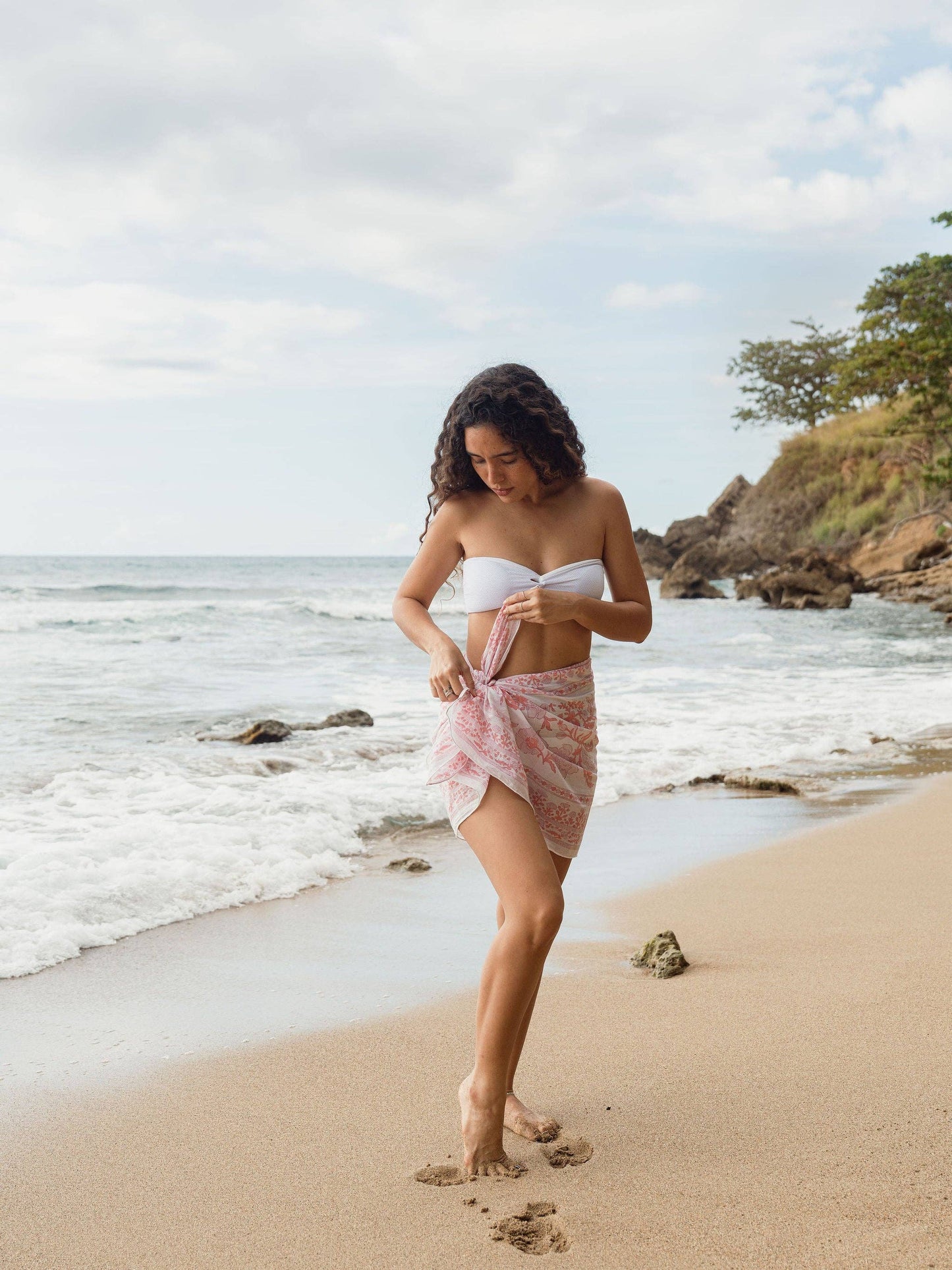 Mini Sarong - Peach Petal