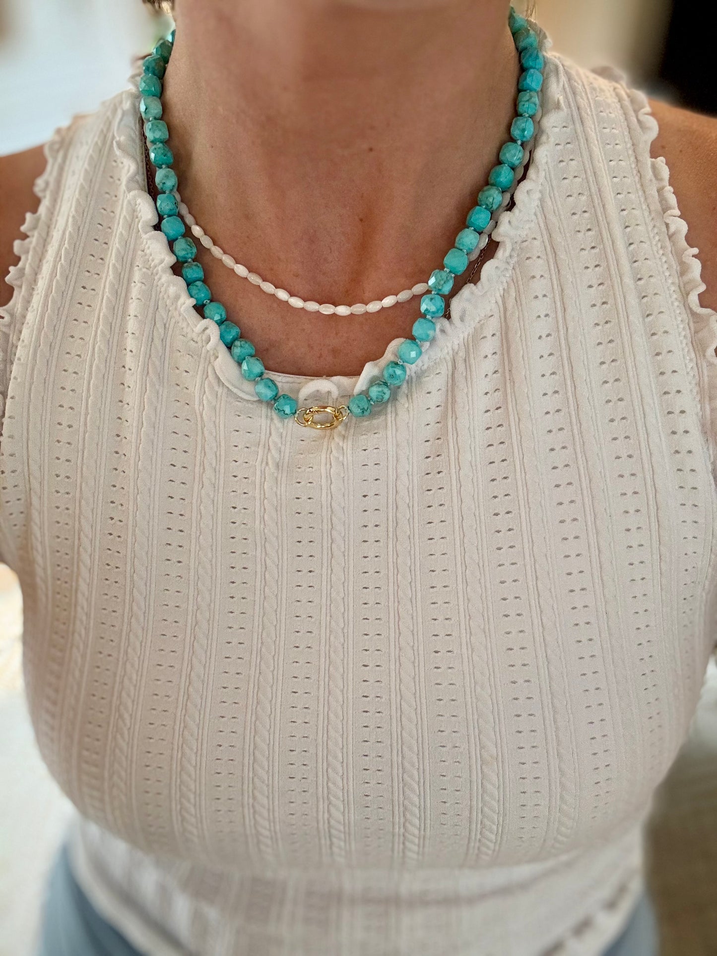 Turquoise Taffy Necklace MAGNETIC
