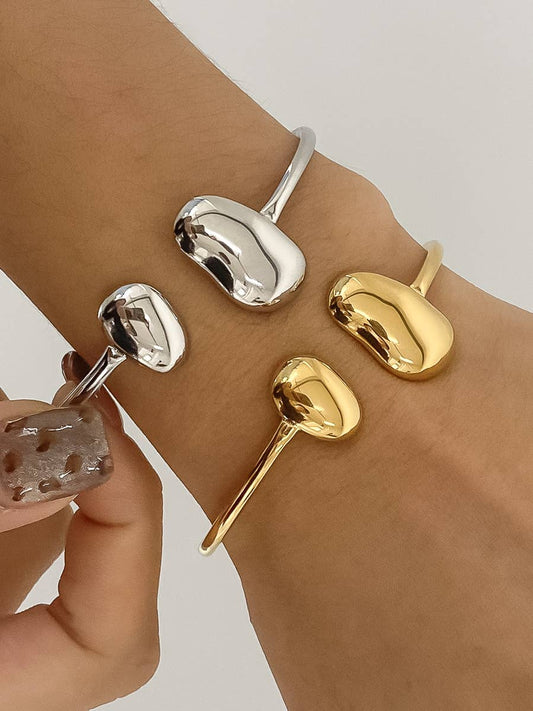 Mazie 18K Non-Tarnish Round Thin Bracelet: Yellow Gold
