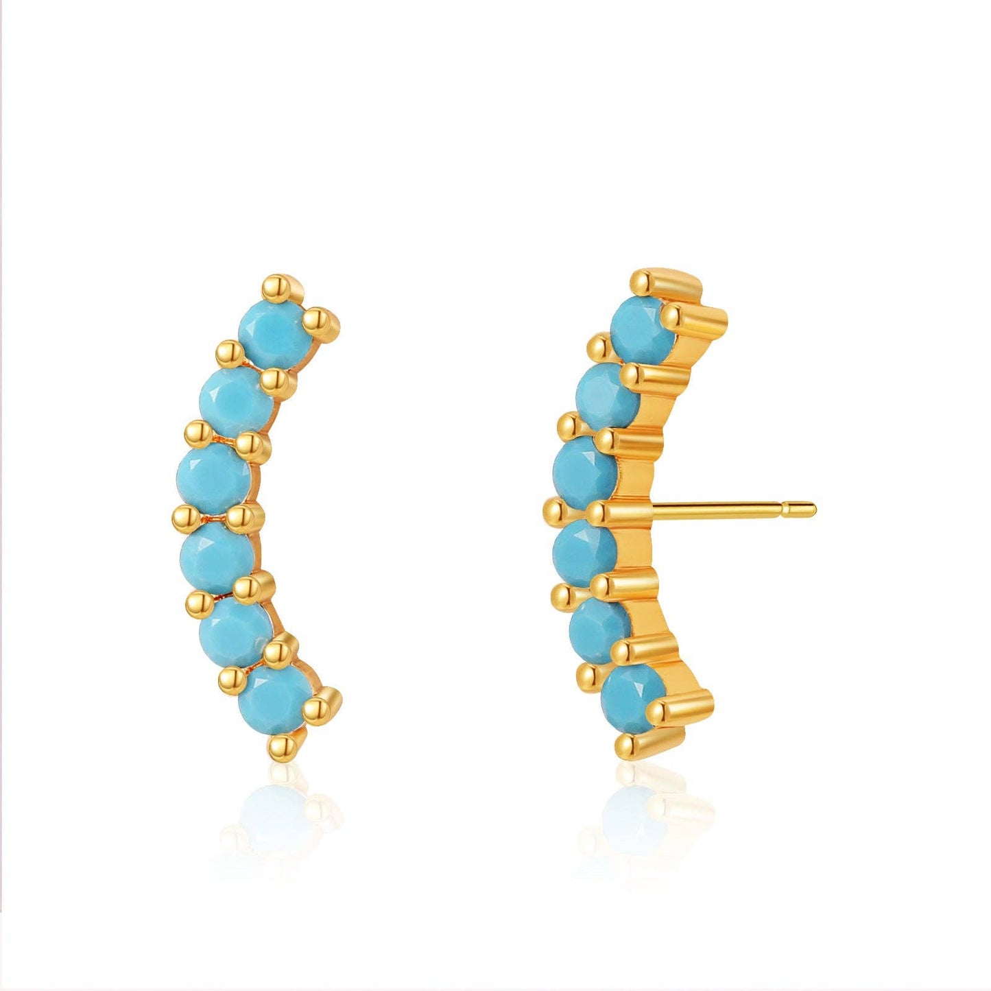 Coastal Sky Turquoise Stud Earrings