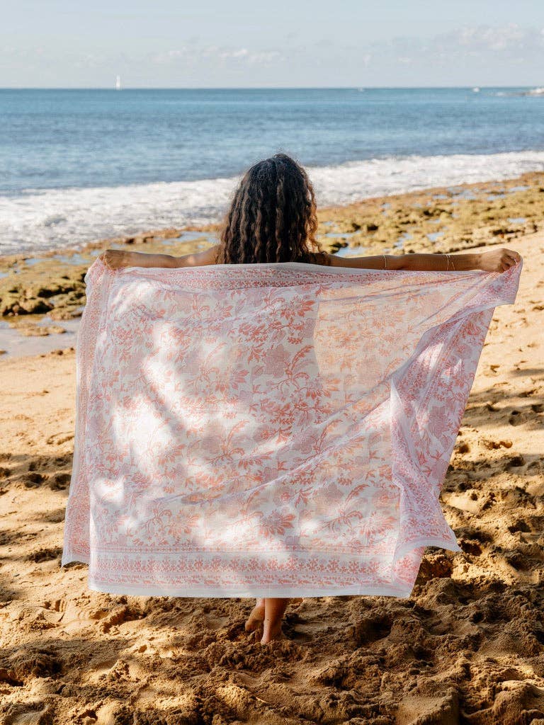 The Guava Sarong - Peach Petal