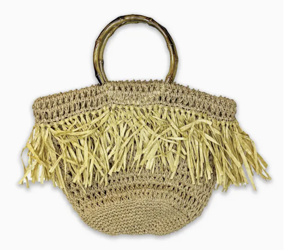Raffia Fringe Bag
