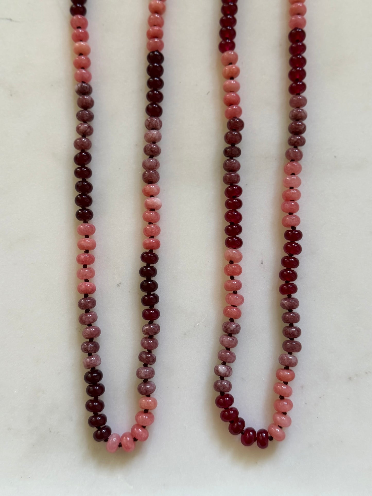 Pink Multicolor Long Necklace