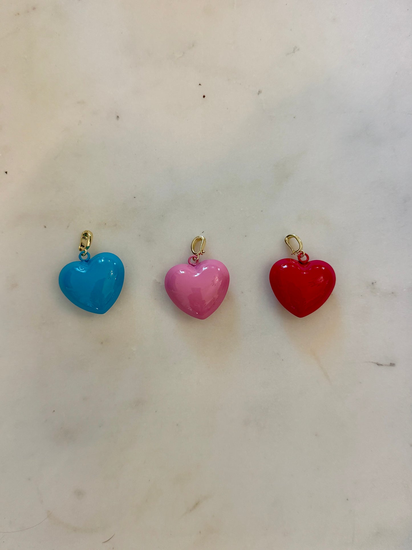 puffy heart charms