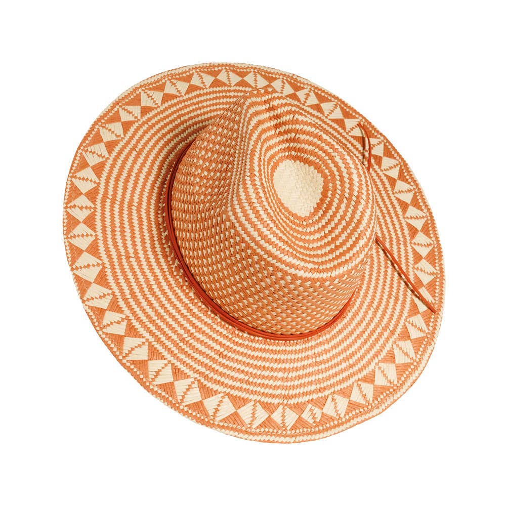 Safari Straw Sun Hat - Style Eppie: Terracotta