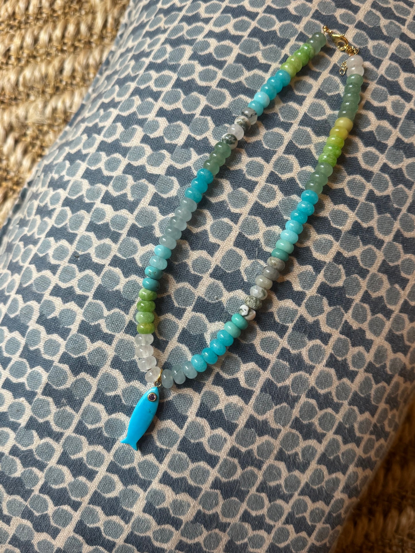 Blue Fish Necklace