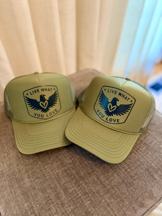 Olive Trucker/ Black Heart of an Eagle