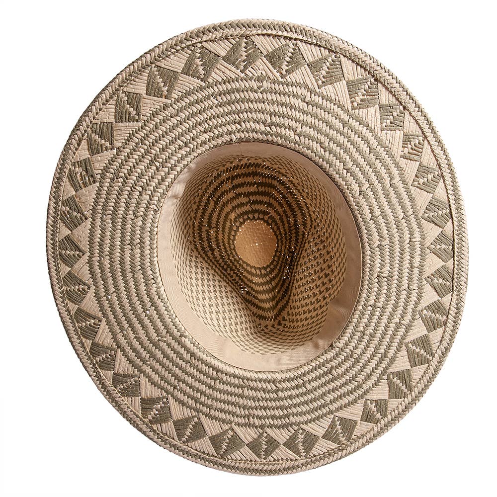 Safari Straw Sun Hat - Style Eppie: Green