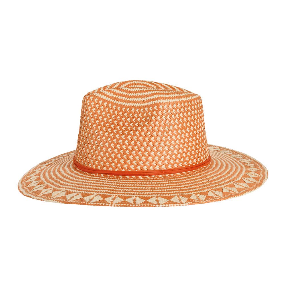 Safari Straw Sun Hat - Style Eppie: Terracotta