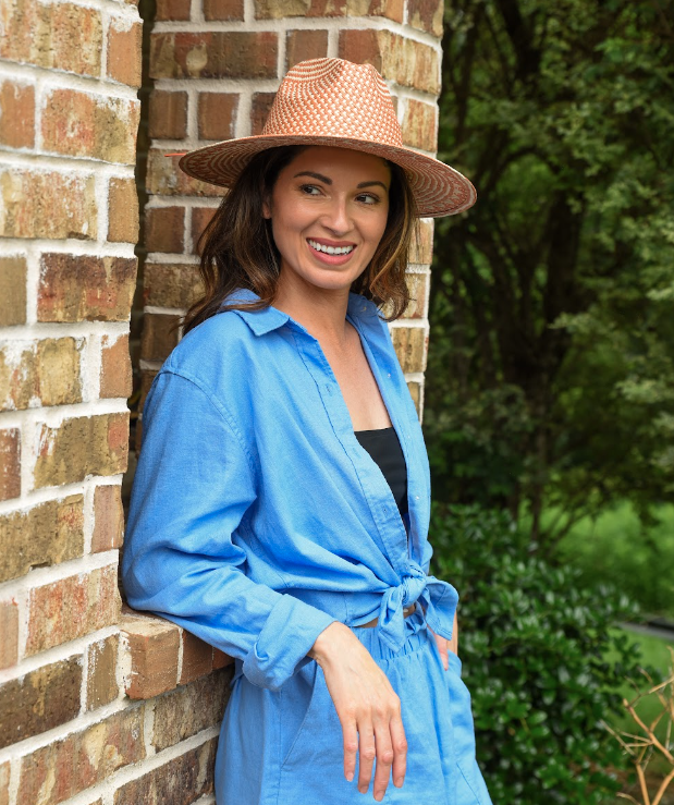 Safari Straw Sun Hat - Style Eppie: Terracotta