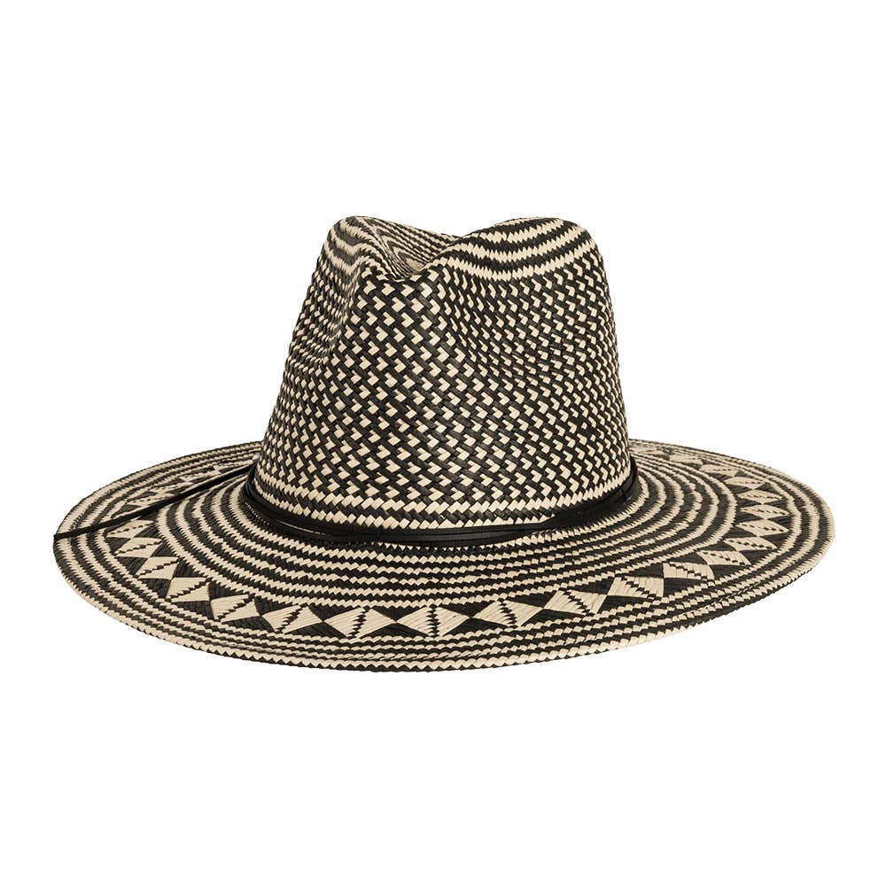 Safari Straw Sun Hat - Style Eppie: Black
