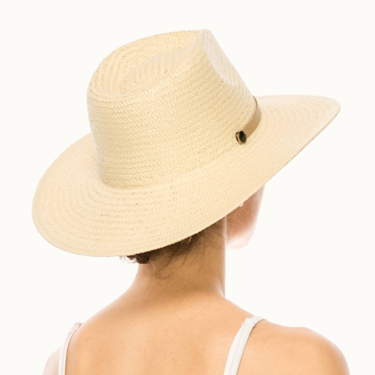 Handwoven Ivory Toyo Straw Panama, Adjustable