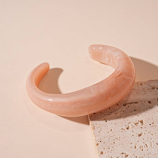 Sunset Blush Open Acrylic Bangle