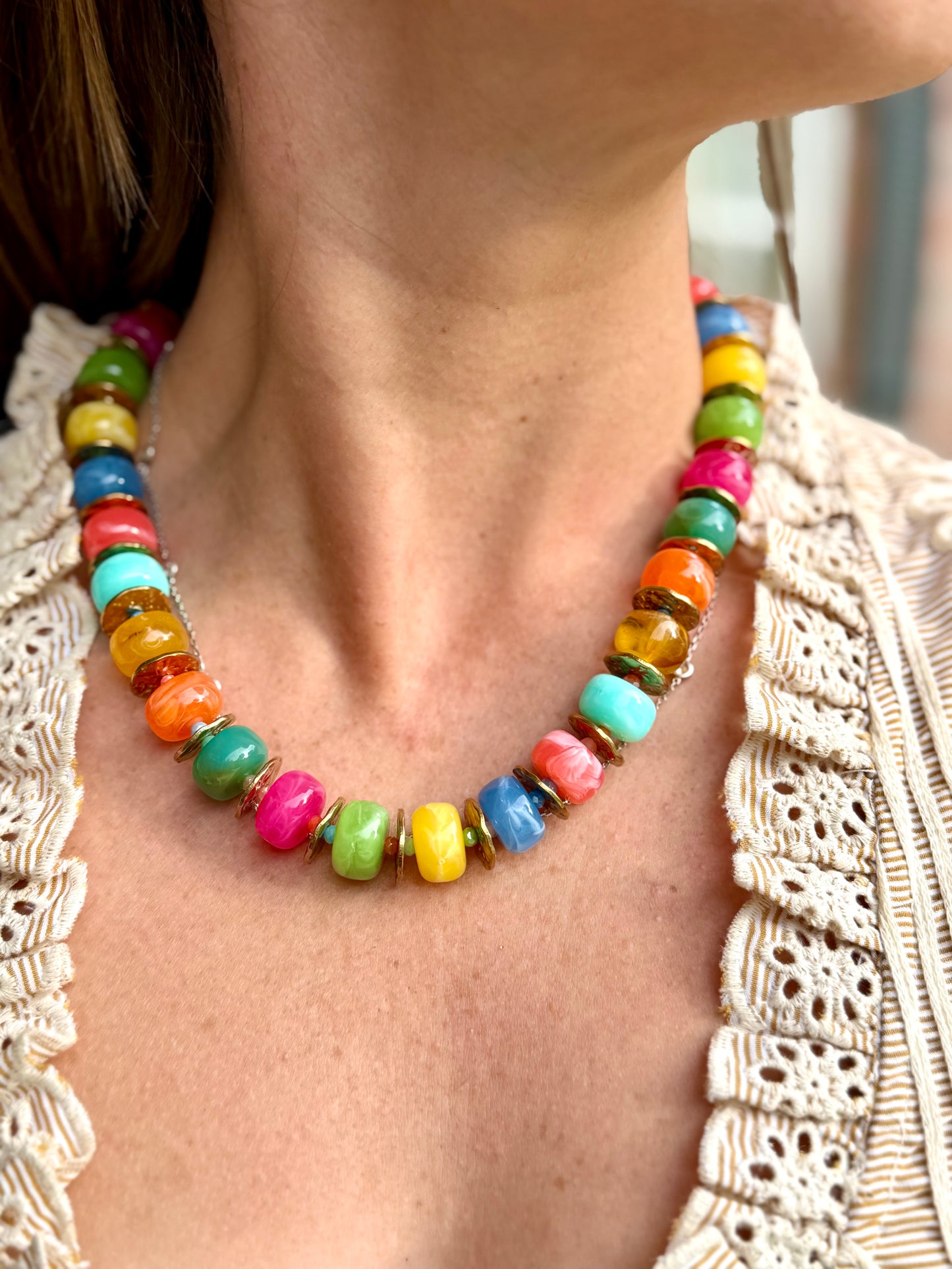 Colorful Rounded Beaded Necklace