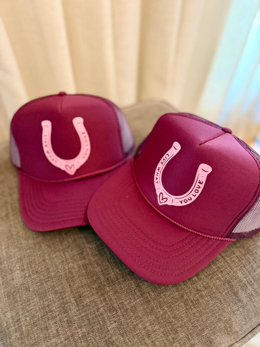 Maroon Trucker/Pink Lucky in Love