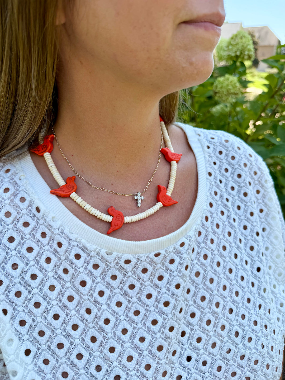 Orange Songbird Necklace