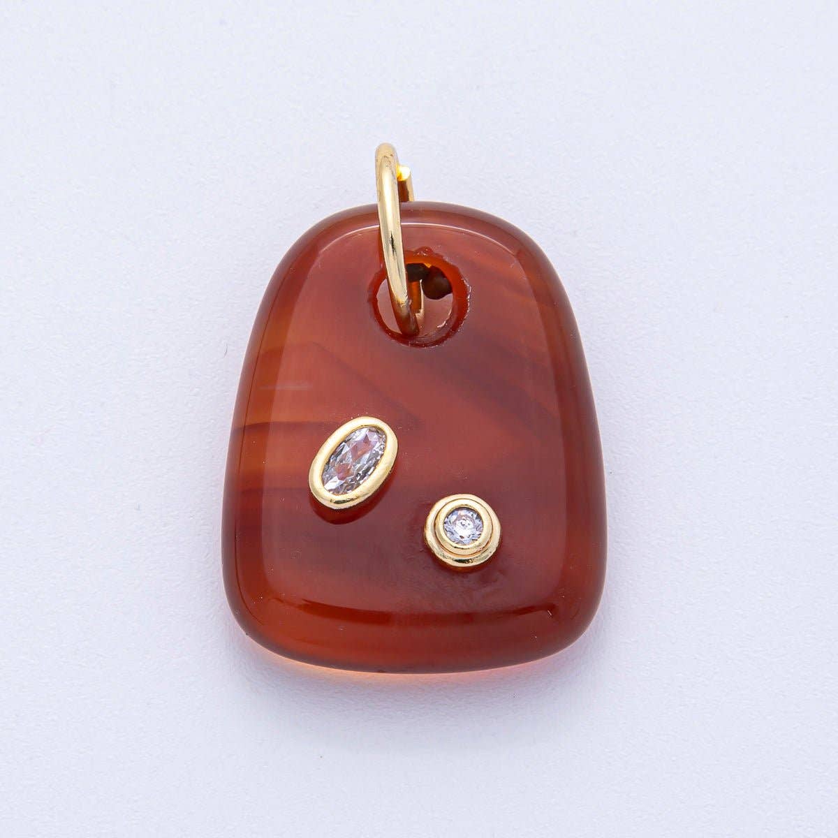 Rectangular Charm: Carnelian