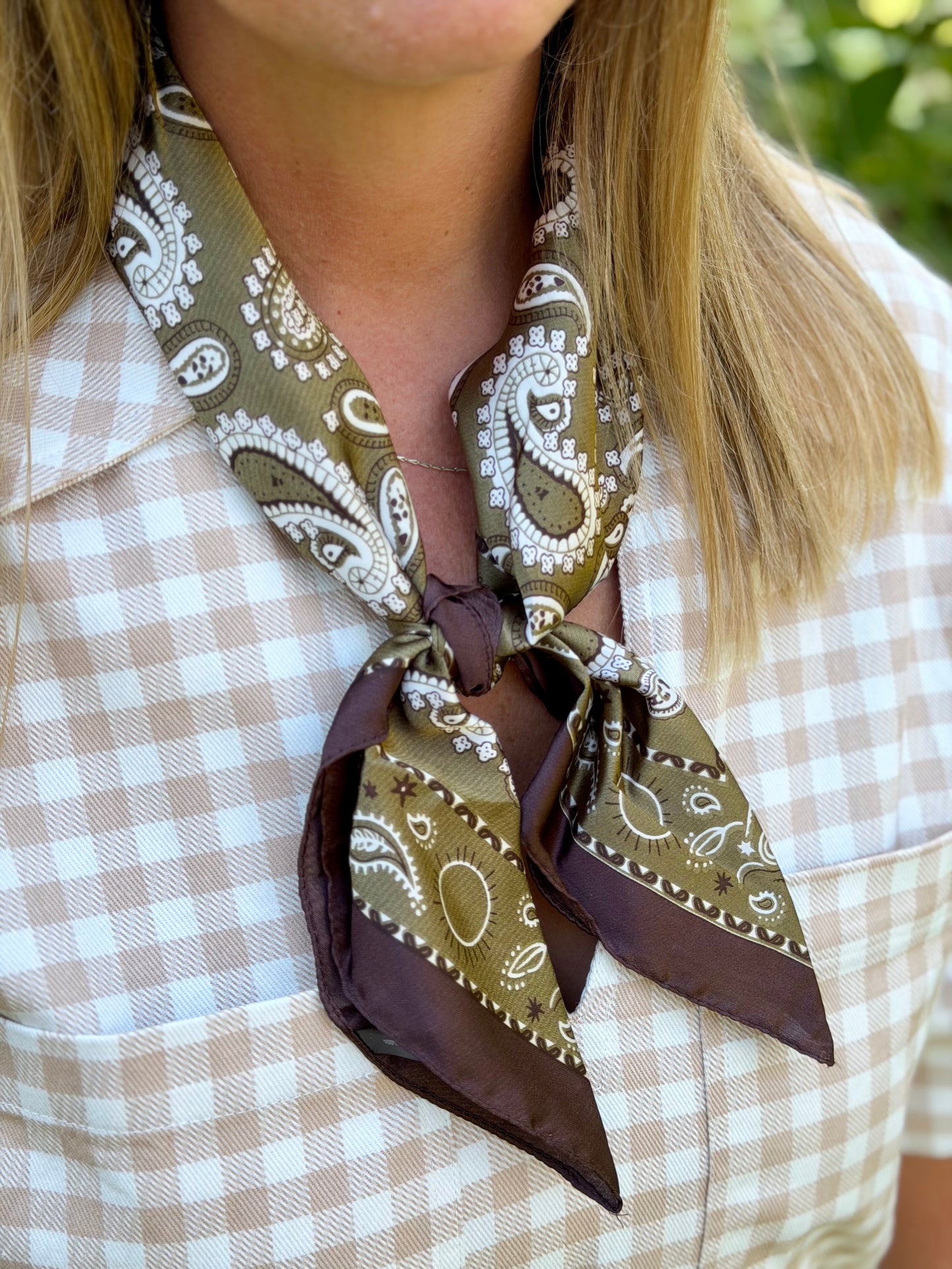 Olive Bandana Silk