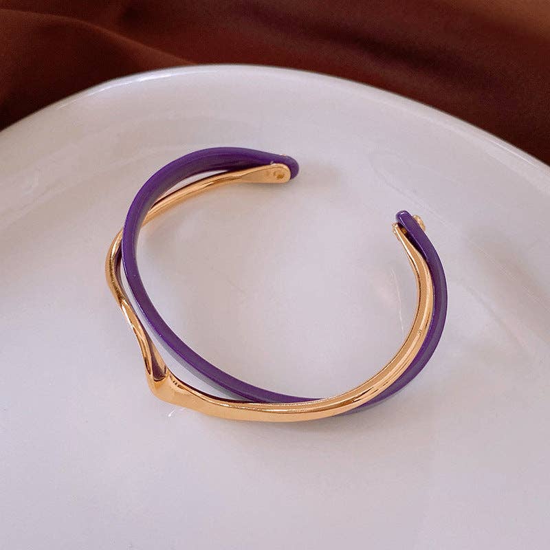 Violet Twist Cuff Bracelet