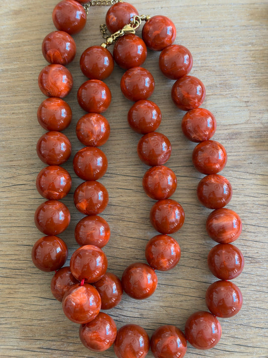 Cinnamon Beaded Necklace