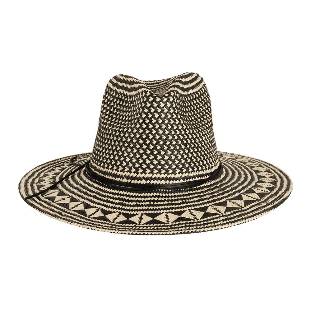 Safari Straw Sun Hat - Style Eppie: Black