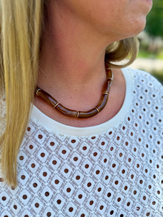 Amber Tube Necklace