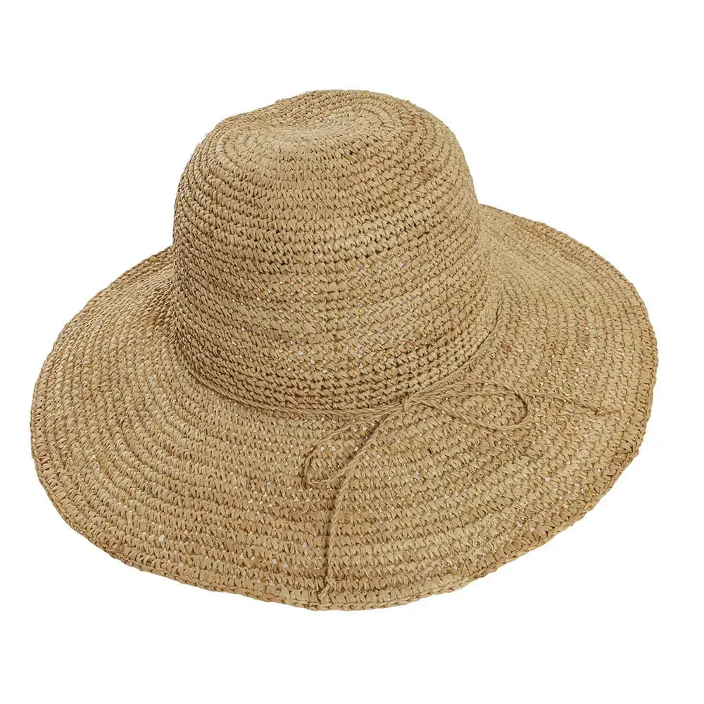 Crochet Raffia Sun Hat - Style Nova: Natural