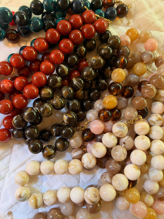 Cinnamon Beaded Necklace