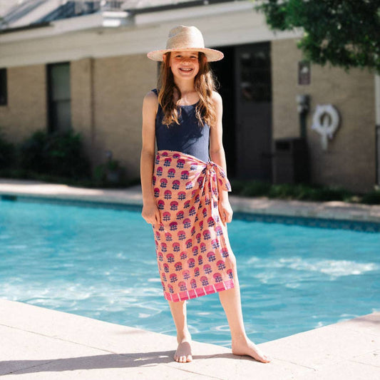 Kids Raspberry Marigold Sarong