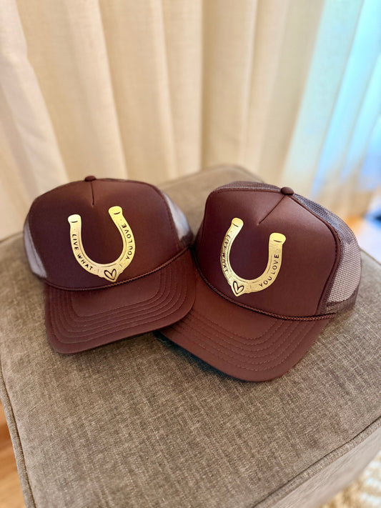Brown Trucker/Gold Lucky in Love