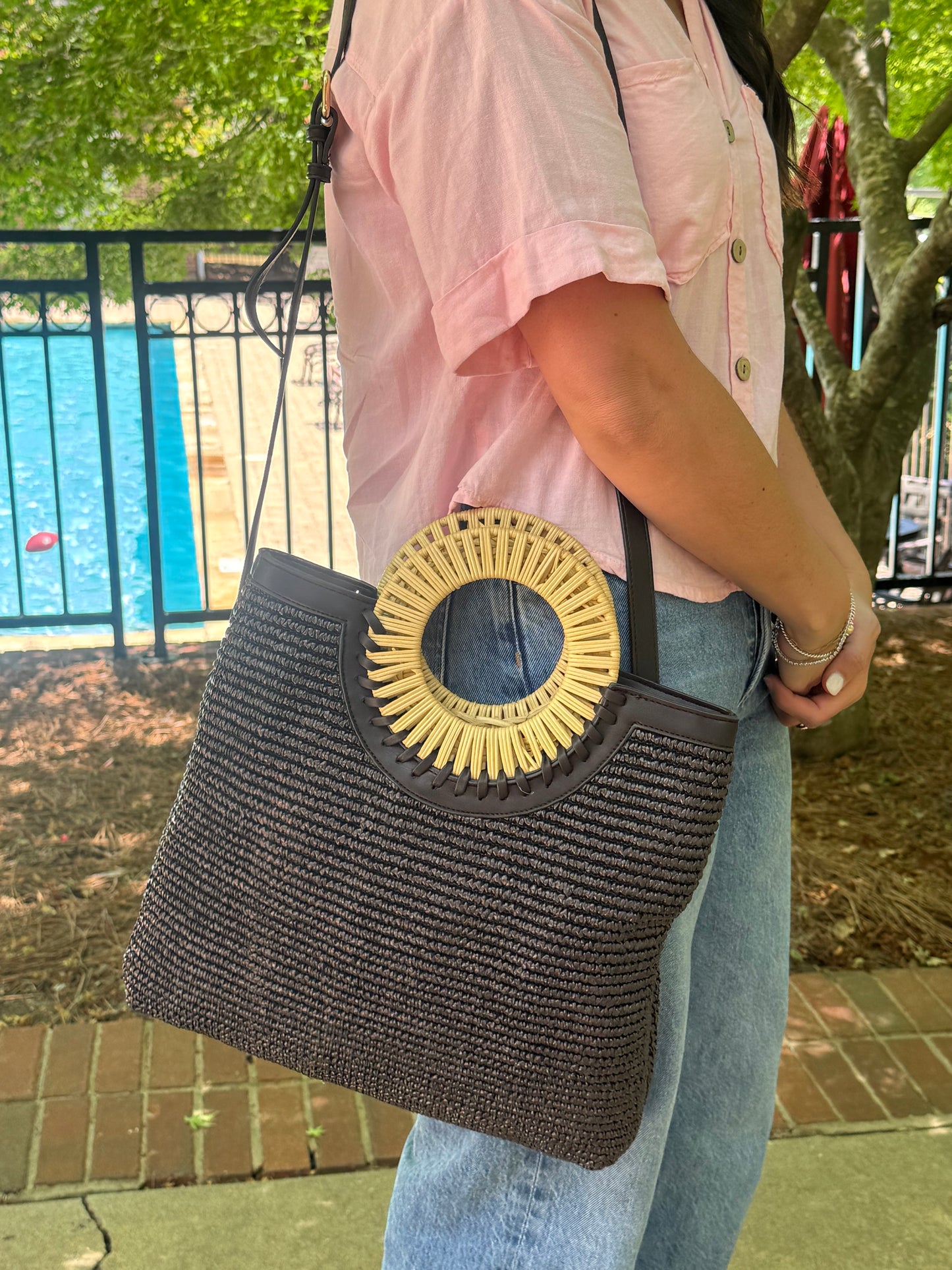 Straw Crossbody/Tote Bag