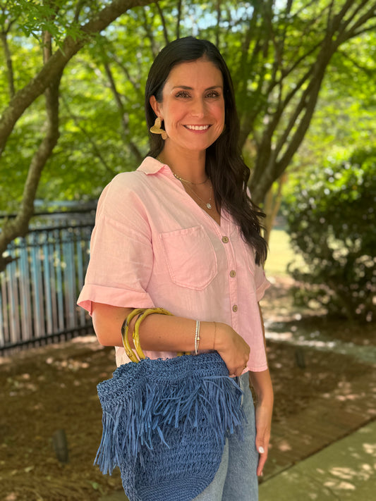 Raffia Fringe Bag