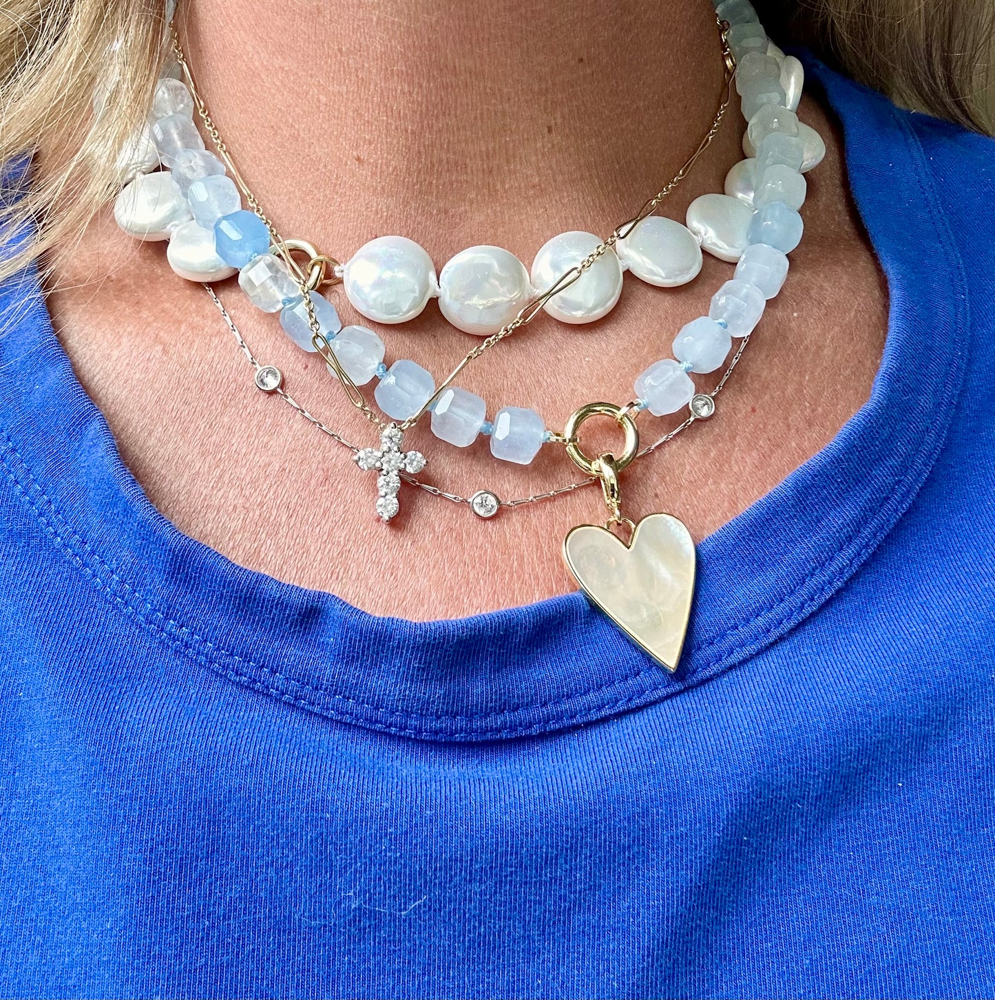 Pearl Disk Necklace