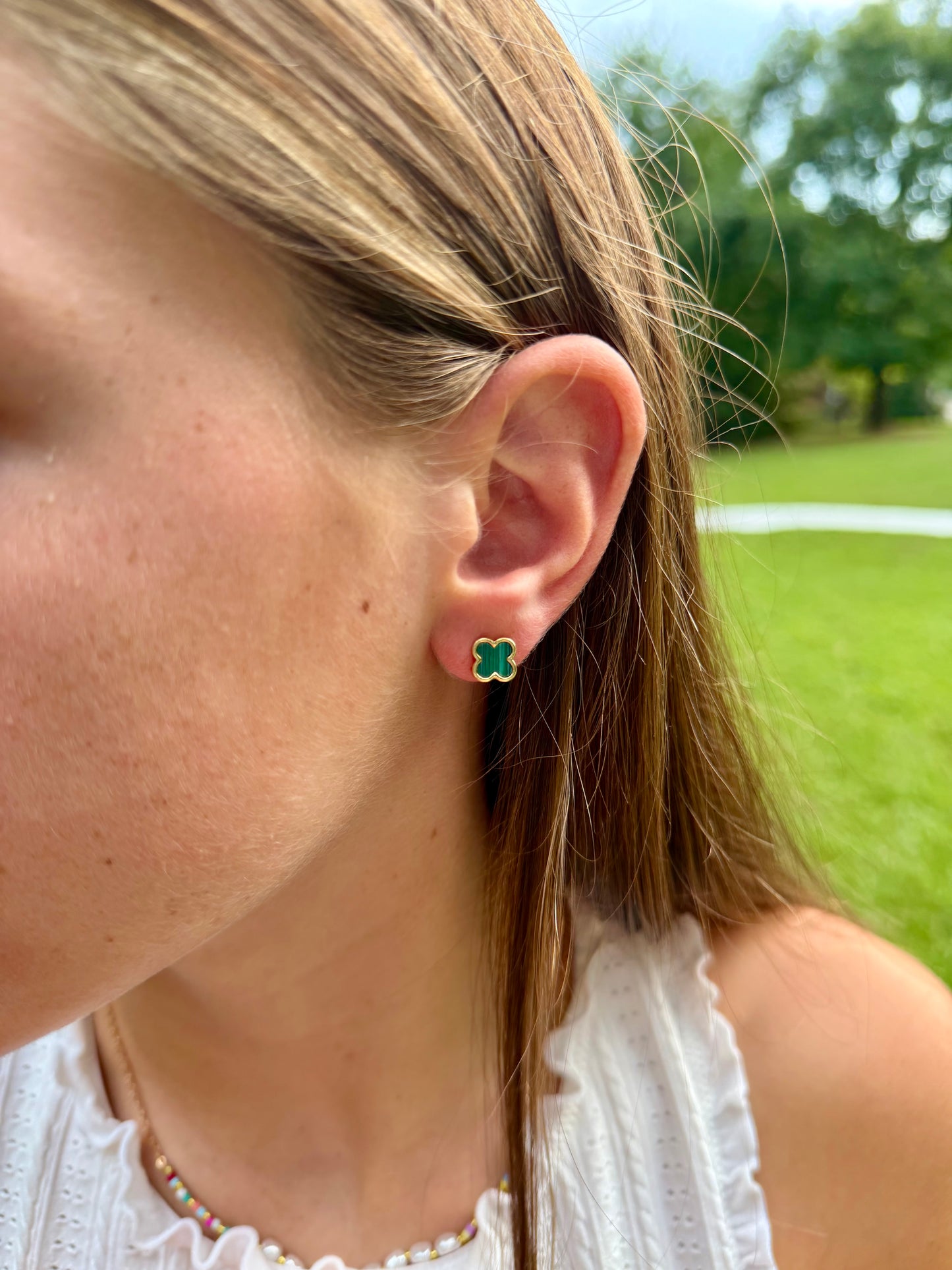Lucky Charm Clover Studs