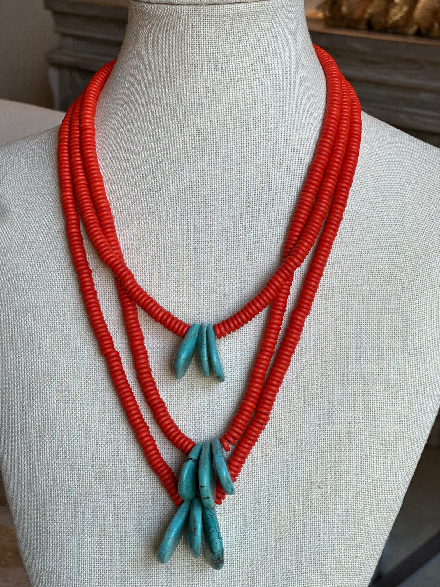 The Poppy Triple Strand Necklace