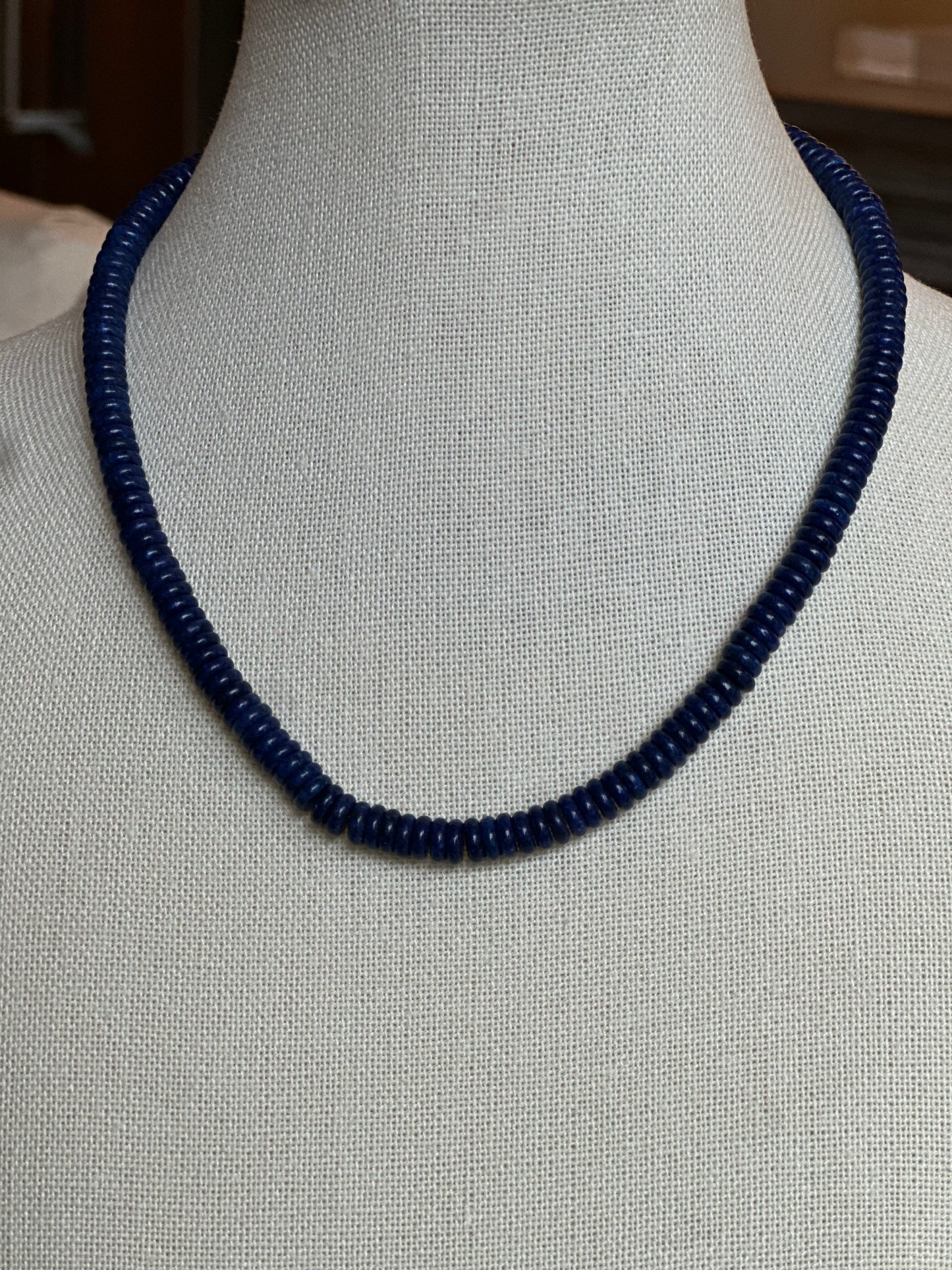 Small navy Beaded Necklace
