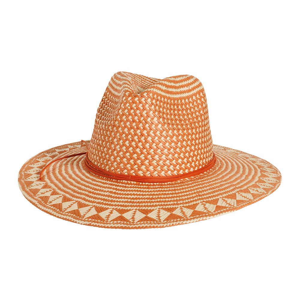 Safari Straw Sun Hat - Style Eppie: Terracotta