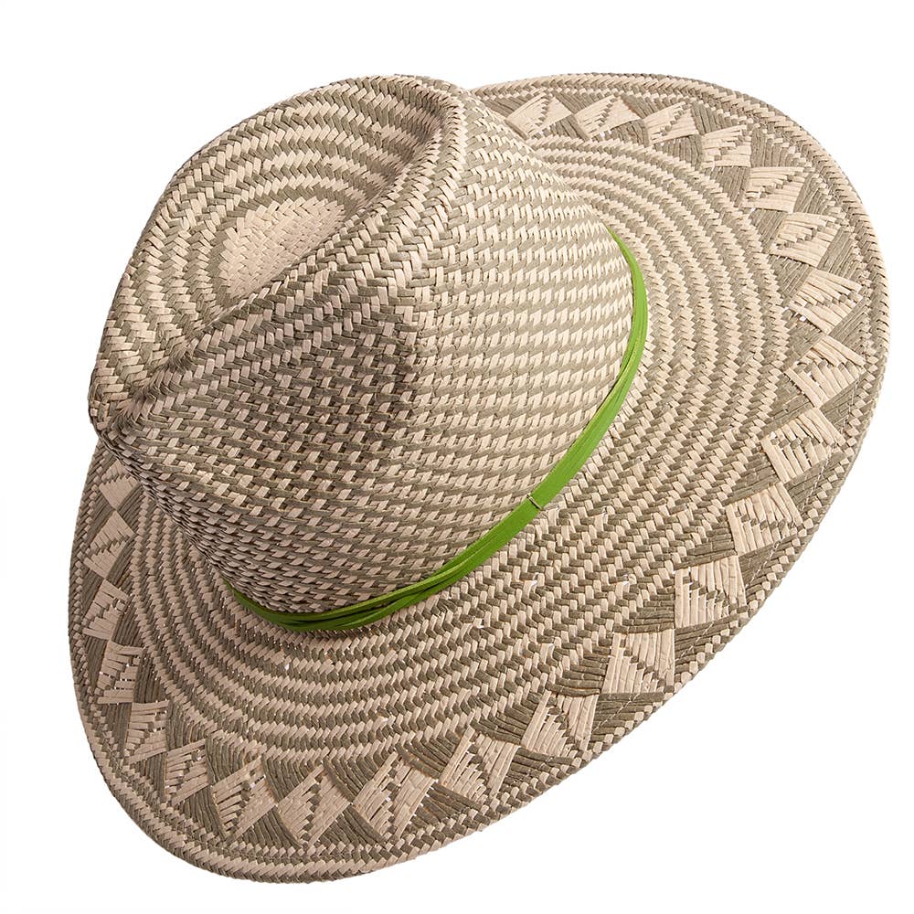 Safari Straw Sun Hat - Style Eppie: Green