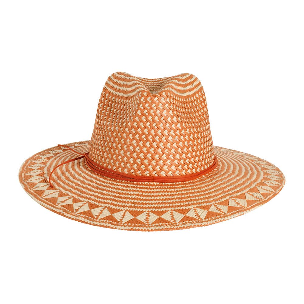 Safari Straw Sun Hat - Style Eppie: Terracotta