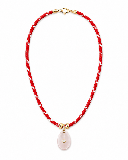 Pear Paracord Necklace: Red
