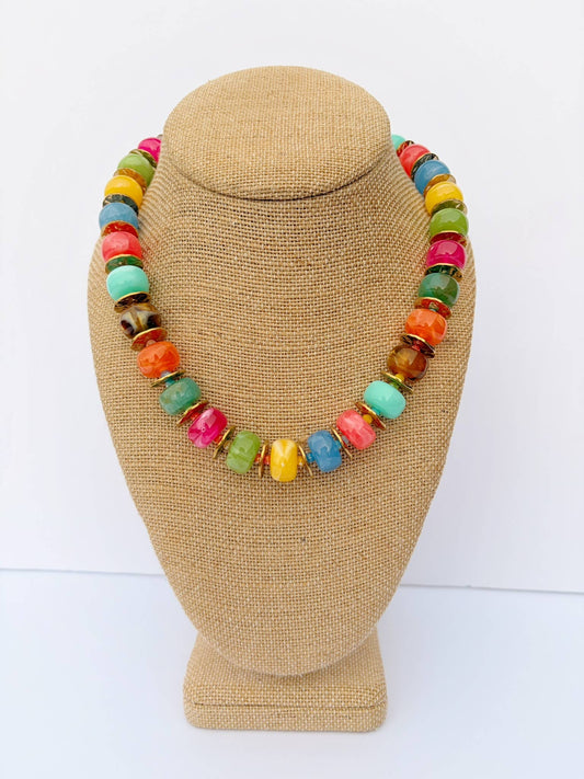 Colorful Rounded Beaded Necklace