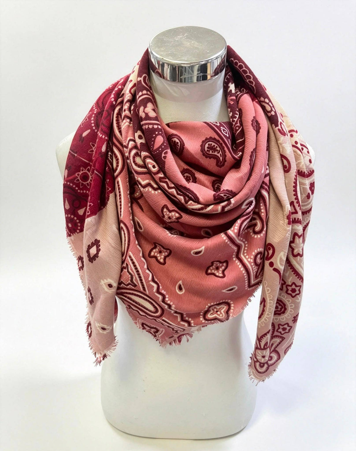 Two Tone Bandana Scarf: Pink