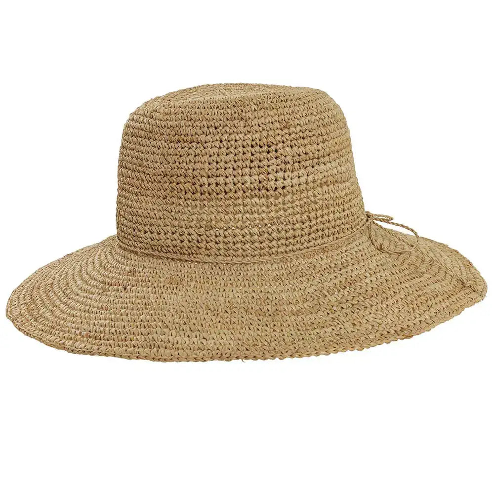 Crochet Raffia Sun Hat - Style Nova: Natural