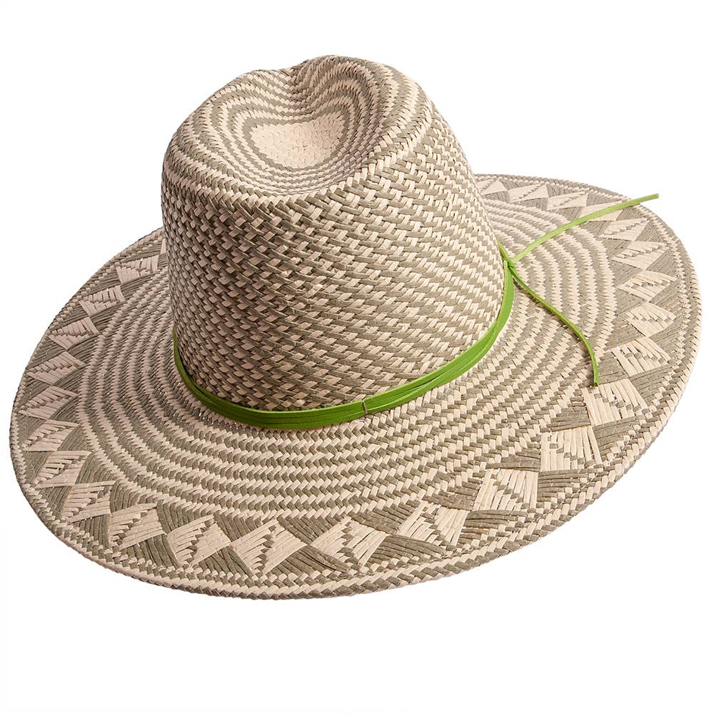 Safari Straw Sun Hat - Style Eppie: Green