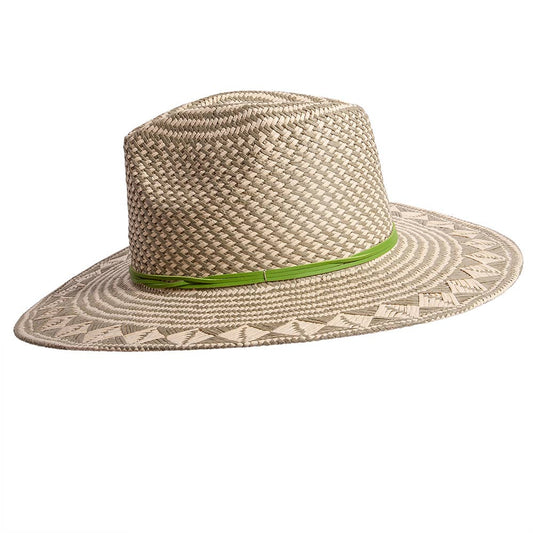 Safari Straw Sun Hat - Style Eppie: Green