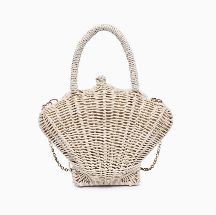 Rattan Shell Crossbody/Clutch